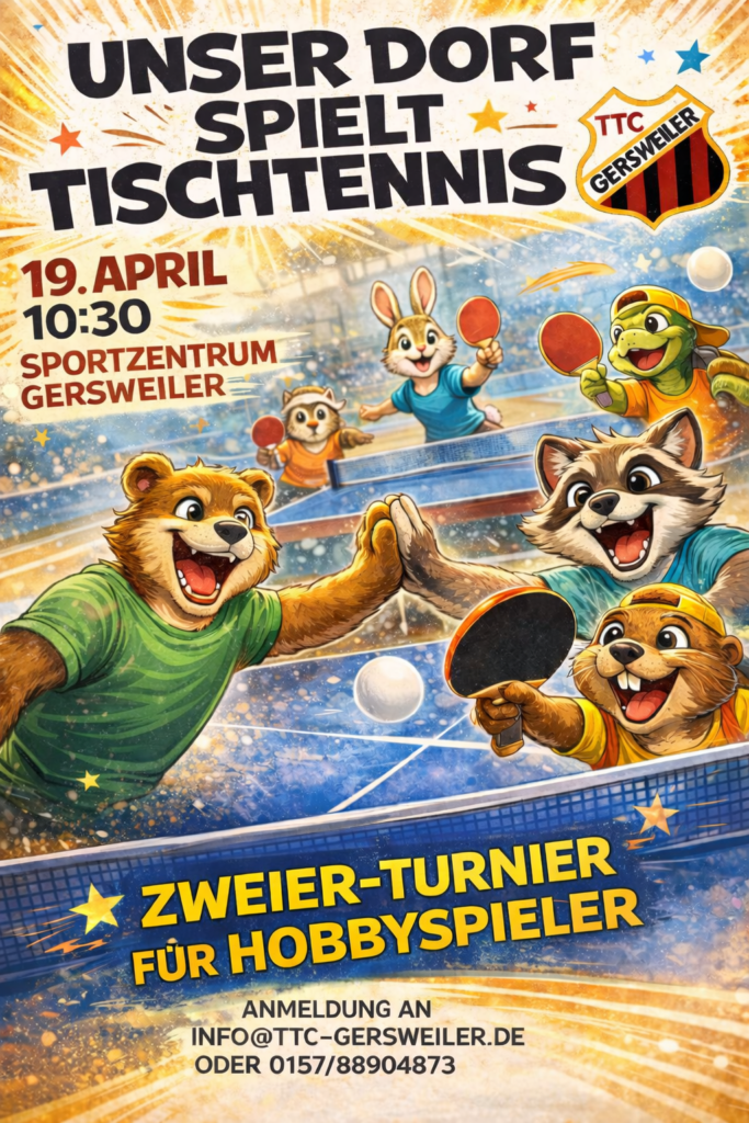 Plakat-UDSTT-26-683x1024 Siebtes Hobbyturnier in Gersweiler: Der Wanderpokal kehrt zurück